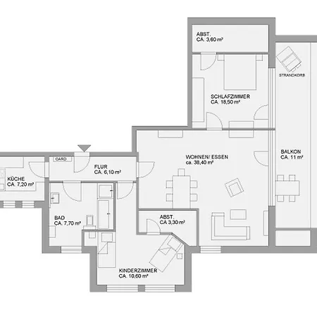 Haus Holstein Whg. 17 Mit Suedbalkon * Sellin (Rugen)